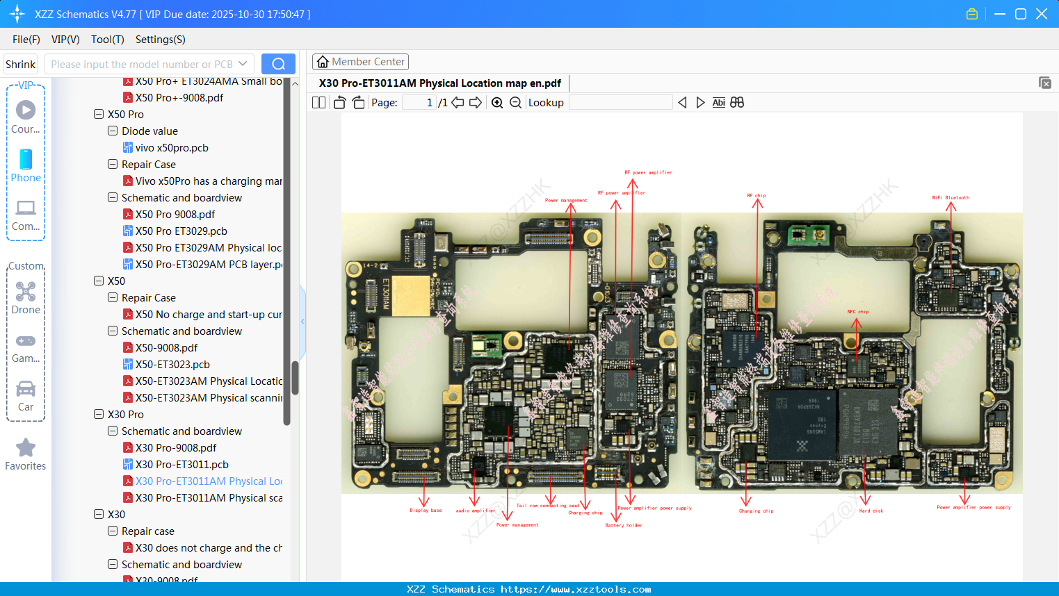 VIVO X30 Pro-ET3011AM Physical Location Map En